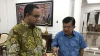 Ada pertemuan JK dengan Anies sebelum orang nomor satu di Jakarta itu dilantik di Istana Negara. (Liputan6.com/Putu Merta SP)