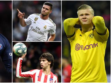 UEFA secara resmi menunda penyelenggaraan Piala Eropa 2020 karena adanya wabah virus corona. Sejumlah bintang muda pun gagal unjuk kemampuan di ajang bergengsi tersebut. Berikut 6 bintang muda yang gagal mentas musim panas ini karena EURO ditunda. (Kolase foto AFP)