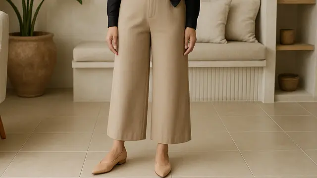 7 Tips Memakai Celana Kulot untuk Wanita Tinggi 150an, Tetap Stylish Tanpa Terlihat Tenggelam