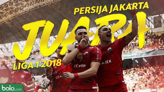 Persija Jakarta keluar sebagai juara Gojek Liga 1 2018 bersama Bukalapak.