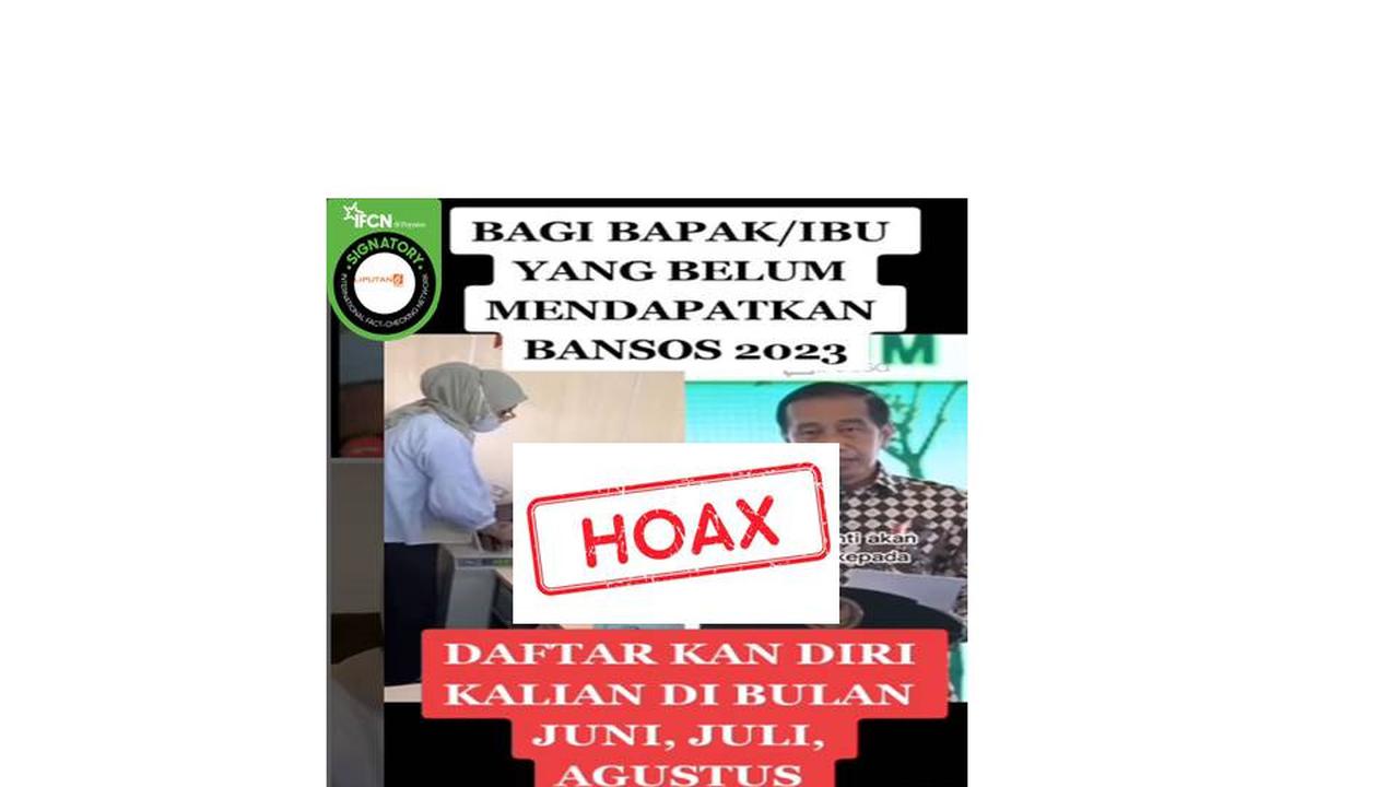 Cek Fakta link pendaftaran Bansos 2023