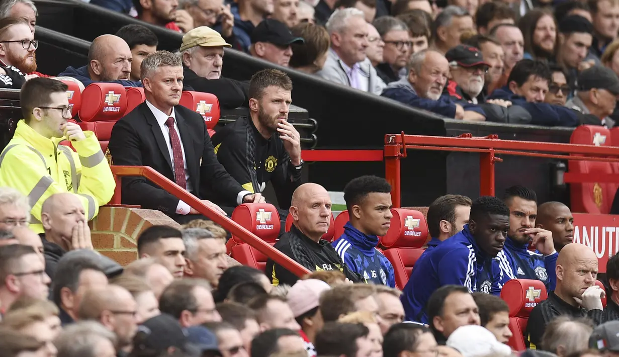 Manajemen Setan Merah terpaksa menyudahi kontrak Ole Gunnar Solskjaer lebih cepat usai rentetan hasil buruk yang membuat klub semakin terpuruk. (AFP/Oli Scarff)
