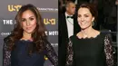 Melansir EOnline, Meghan tampak sedang melangkah dengan menggunakan baju yang sama dengan Kate Middleton. Momen ini memang tidak disengaja, namun terkesan keduanya memiliki ikatan batin yang kuat. (doc.eonline)
