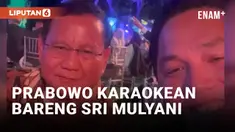 Prabowo Karaoke Bareng Erick Thohir dan Sri Mulyani