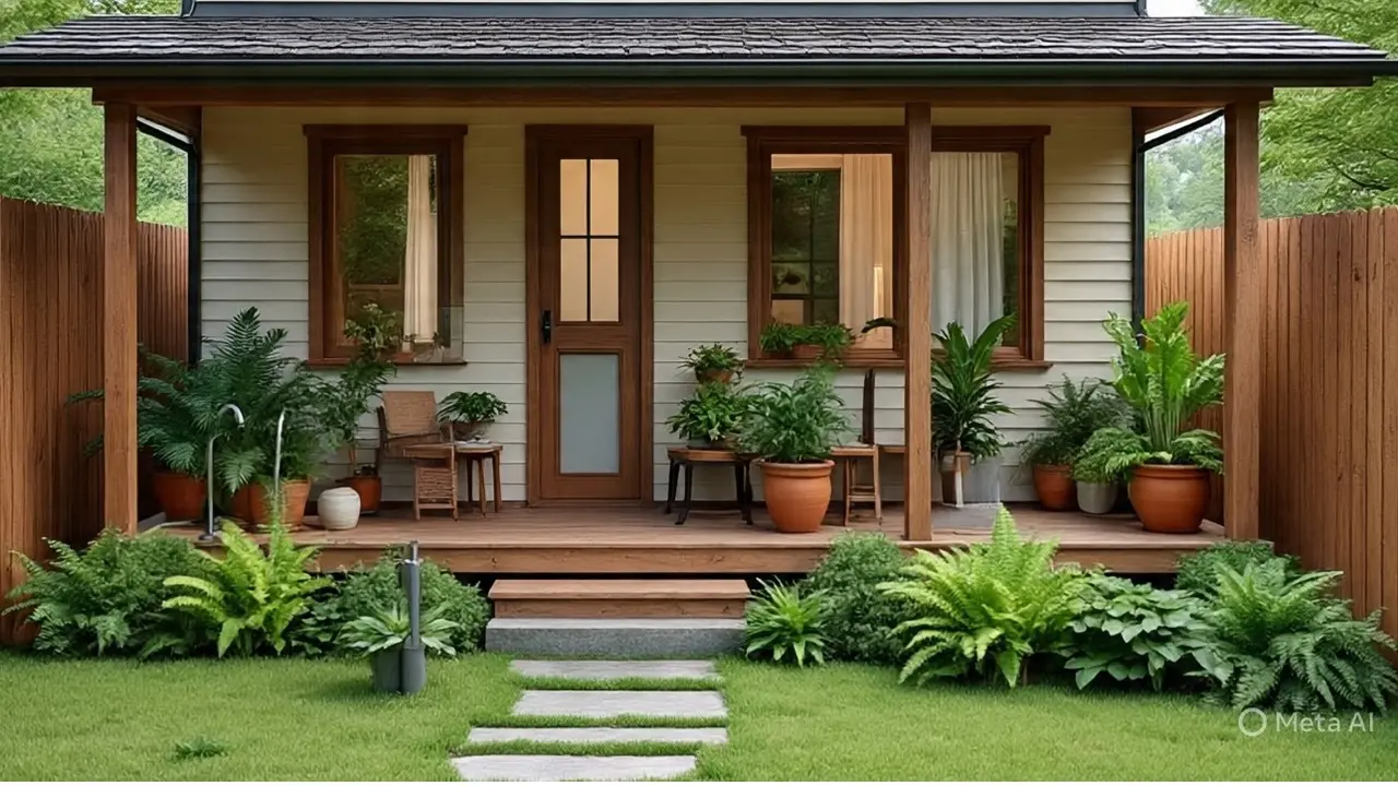 Ide Rumah Minimalis dengan Pagar dan Taman Kecil