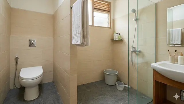Keramik Kamar Mandi yang Mudah Dibersihkan (Foto: Gemini AI)