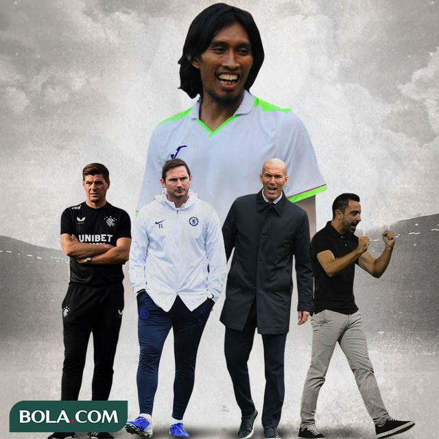 Ilustrasi Pemain - Budi Sudarsono, Xavi Hernandez, Zinedine Zidane, Frank Lampard, Steven Gerrard