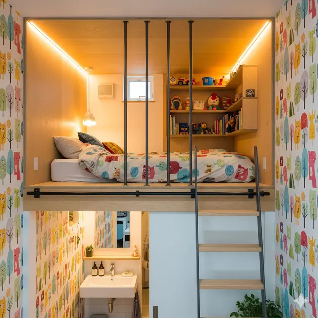 Kamar Anak Mezzanine: Desain Fungsional dan Menyenangkan