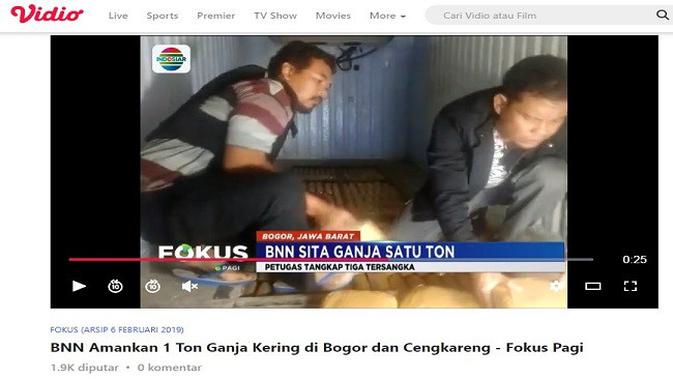 Gambar Tangkapan Layar Video dari Situs vidio.com