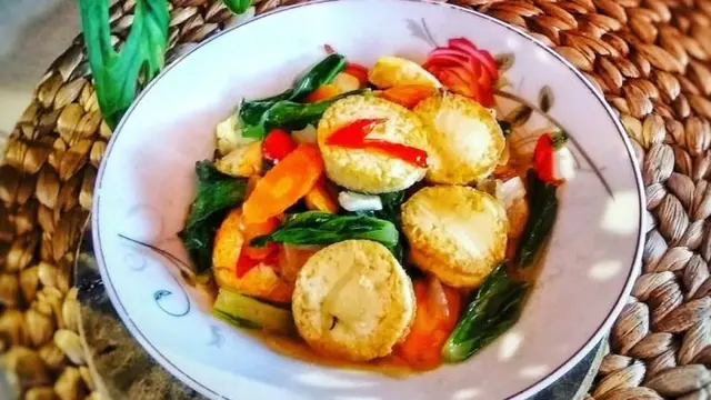 Egg Tofu Tumis Sawi Hijau