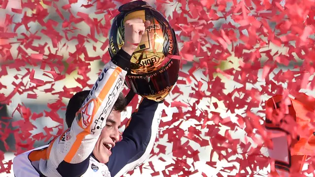 PHOTO: Finis di Urutan Ketiga, Marquez Sabet Juara Dunia MotoGP 2017