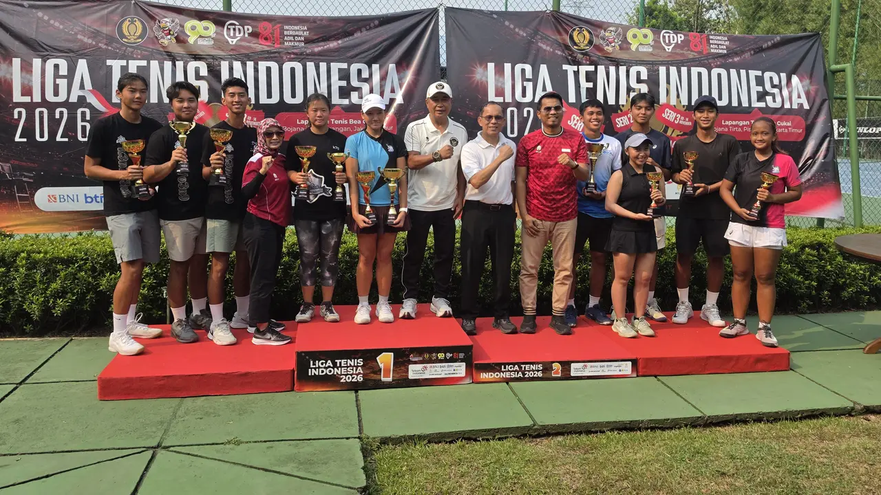 Para juara Liga Tenis Indonesia Seri 2