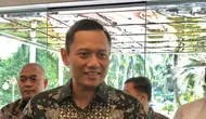 Menteri Agraria dan Tata Ruang/Kepala Badan Pertanahan Nasional (ATR/BPN), Agus Harimurti Yudhoyono (AHY) di Kantor Kementerian Koordinator Bidang Perekonomian, Jakarta, Senin (26/2/2024). (Tira/Liputan6.com)