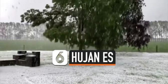 VIDEO: Hujan Es Ekstrim Terjang Selandia Baru
