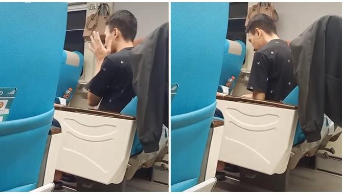 Viral Pasangan Suami Istri Tunaikan Salat di Kereta, Banjir Pujian - Vimarsana News