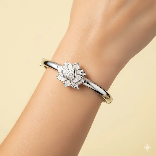 Desain Gelang Emas Putih Wanita Cantik. Gemini