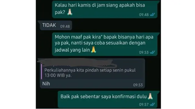 6 Chat Dosen ke Mahasiswa Ini Ketus Banget, Melatih Kesabaran
