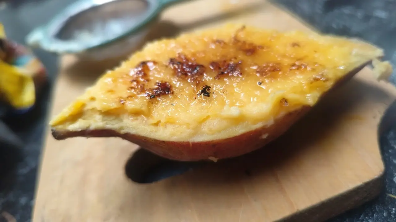 resep sweet potato creme brulee