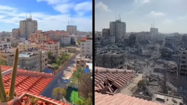 5 Potret Penampakan Sebelum dan Setelah Diduga Kota di Palestina yang Dibombardir Ini Viral
