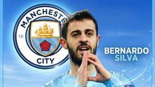 Ilustrasi Bernardo Silva di Manchester City. (Bola/AFP/Gemini)