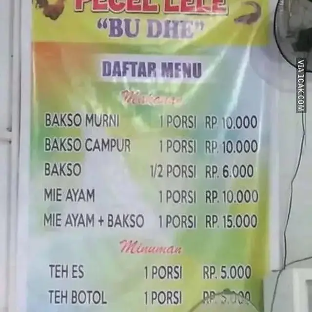 6 Tulisan Nama Makanan Ini Tak Sesuai dengan yang Dijual, Bikin Bingung