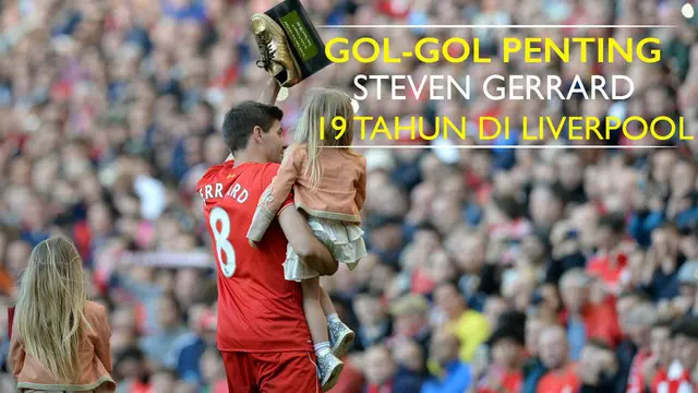 Video gol-gol penting dalama perjalanan karier 19 tahun Steven Gerrard di Liverpool hingga memutuskan pensiun pada 24 November 2016.