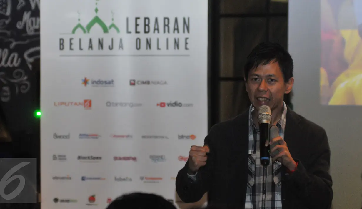 Henky Prihatna, Industri Head of Google Indonesia saat di acara Lebaran Belanja Online, Jakarta, Selasa (23/6/2015). Kampanye ini untuk meningkatkan ketertarikan konsumen berbelanja online. (Liputan6.com/Herman Zakharia) 