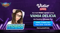 Live streaming Main Bareng Vania Delicia, Kamis (11/3/2021) pukul 16.00 WIB dapat disaksikan melalui platform Vidio, laman Bola.com, dan Bola.net. (Dok. Vidio)