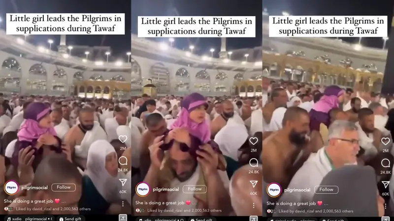 Momen Langka! Anak Kecil Memimpin Doa Tawaf, Video Viral di Instagram dan Bikin Hati Non Muslim Tersentuh (Instagram.com/pilgrimsocial).