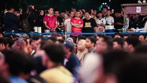 Nobar Timnas di Kantor Gubernur Jateng Meriah, Ahmad Luthfi: Mari Dukung Timnas Indonesia