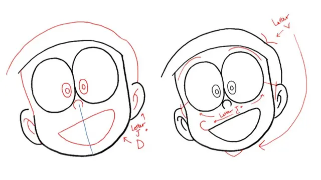 Cara Menggambar Doraemon dan Kawan-Kawan