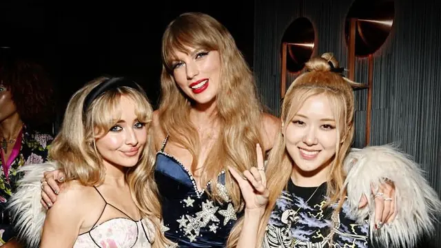 Gaya Sederhana Rose BLACKPINK Kaosan di After Party MTV VMA, Curi Perhatian Foto Bareng Taylor Swift-Nicki Minaj