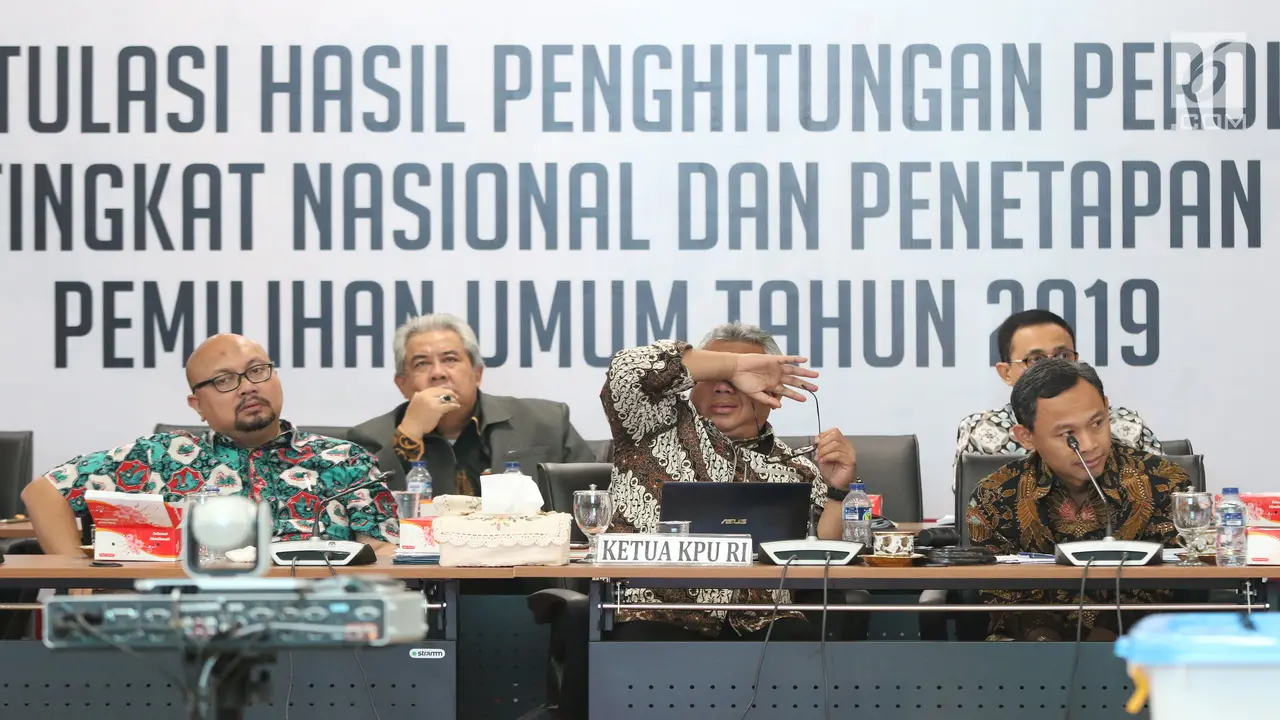 KPU Gelar Rapat Rekapitulasi Hasil Penghitungan Suara Pemilu 2019