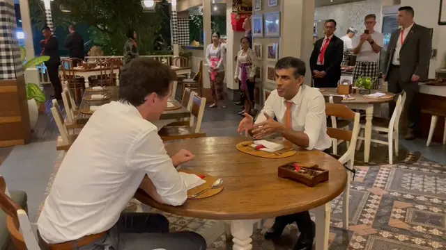 PM Kanada Justin Trudeau dan PM Inggris Rishi Sunak di Bali.