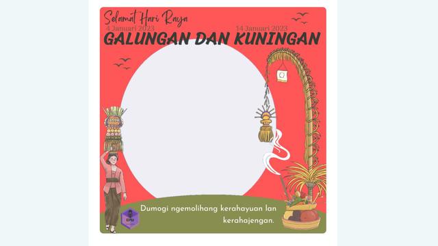 Twibbon Hari Galungan dan Kuningan 2023.