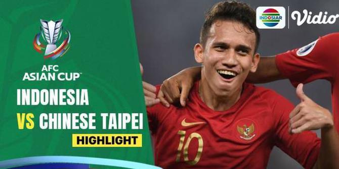 VIDEO: Timnas Indonesia Kalahkan Chinese Taipei 2-1, Evan Dimas Cetak Gol