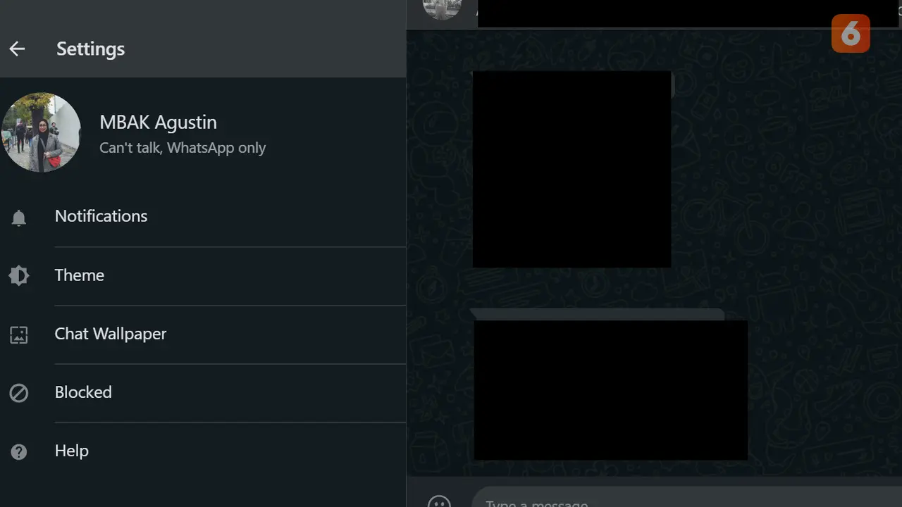 WhatsApp dark mode