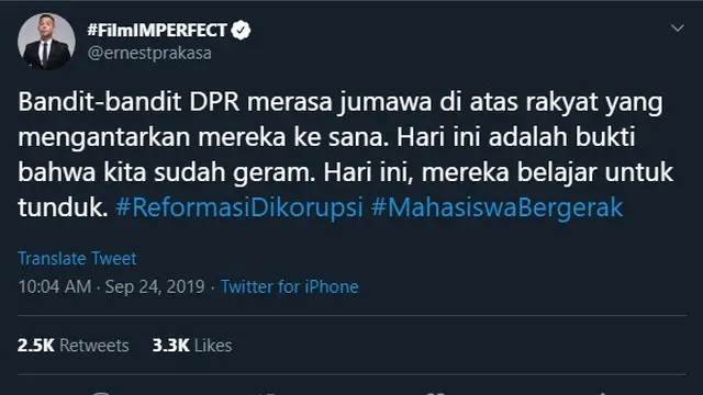 7 Selebriti Ini Tunjukan Dukungan Ke Mahasiswa Saat Demo DPR