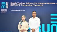 Pemerintah melalui Kementerian BUMN mengangkat Simon Aloysius Mantiri sebagai Direktur Utama PT Pertamina (Persero) menggantikan Nicke Widyawati. (Dok Pertamina)