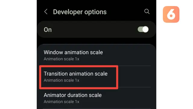 Cara mempercepat animasi smartphone dengan opsi pengembang