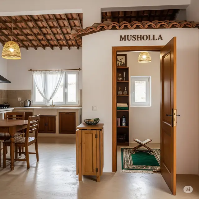Rumah dengan Konsep Open Plan dan Musholla Tertutup