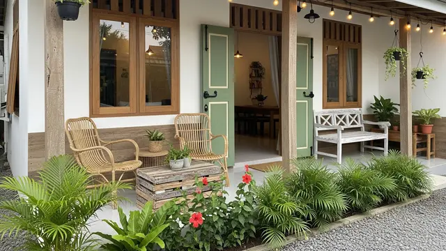 Gaya Farmhouse Sederhana (Rustic Modern)