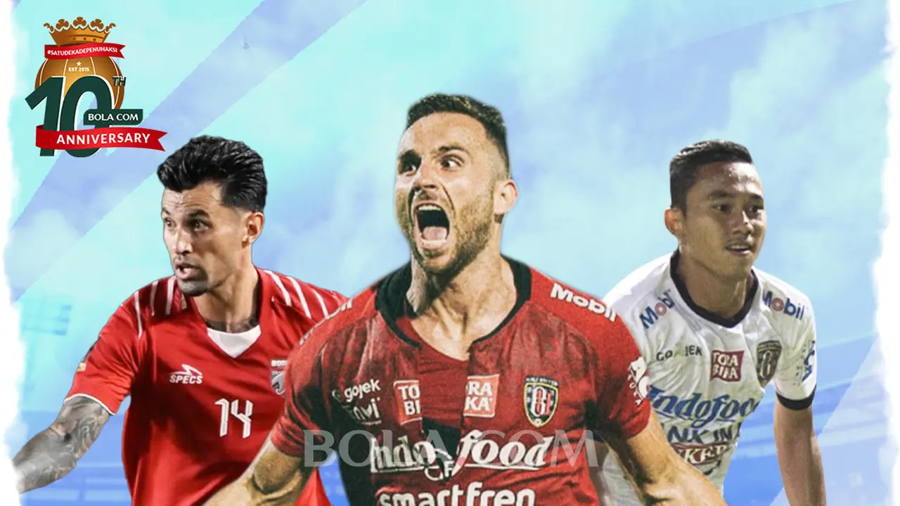 Artikel 10 tahun Bola.com - 10 Pesepak bola lokal terbaik di Liga 1 dalam satu dekade terakhir periode 2015 - 2025