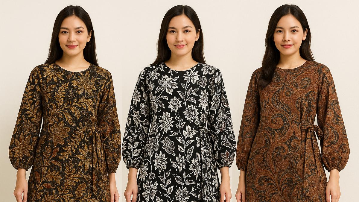 7 Model Tunik Batik Tali Samping Lengan Bishop yang Lagi Tren Sekarang, Cocok untuk Berbagai Acara