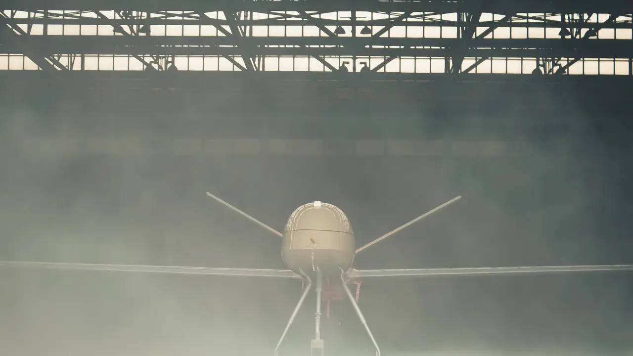 Drone jenis Medium Altitude Long Endurance (MALE) Elang Hitam ditargetkan akan mengudara Januari 2021. (Sumber foto: Dokumen PT Dirgantara Indonesia)