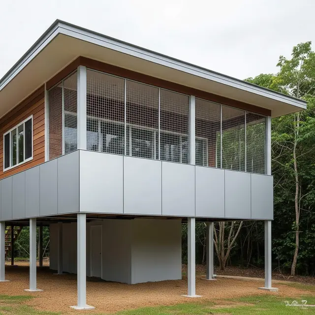 Desain Rumah Panggung Minimalis untuk Cegah Ular Masuk dari Bawah