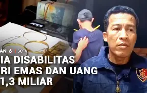 Pria Disabilitas Curi Emas dan Uang Rp1,3 Miliar