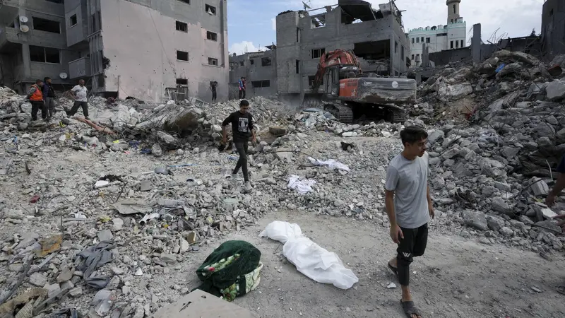 Ribuan Jenazah Tertimbun Reruntuhan Bangunan di Gaza