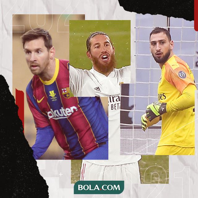 Lionel Messi, Sergio Ramos dan Gianluigi Donnarumma