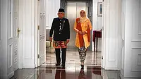 Wapres Ma'ruf Amin mengenakan pakaian demang khas adat Betawi saat menghadiri Sidang Tahunan MPR RI 2023. (Foto: BPMI Setwapres)